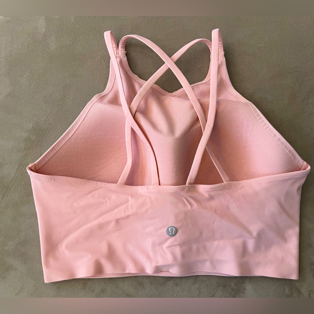 Lululemon high neck pink bra sz 6